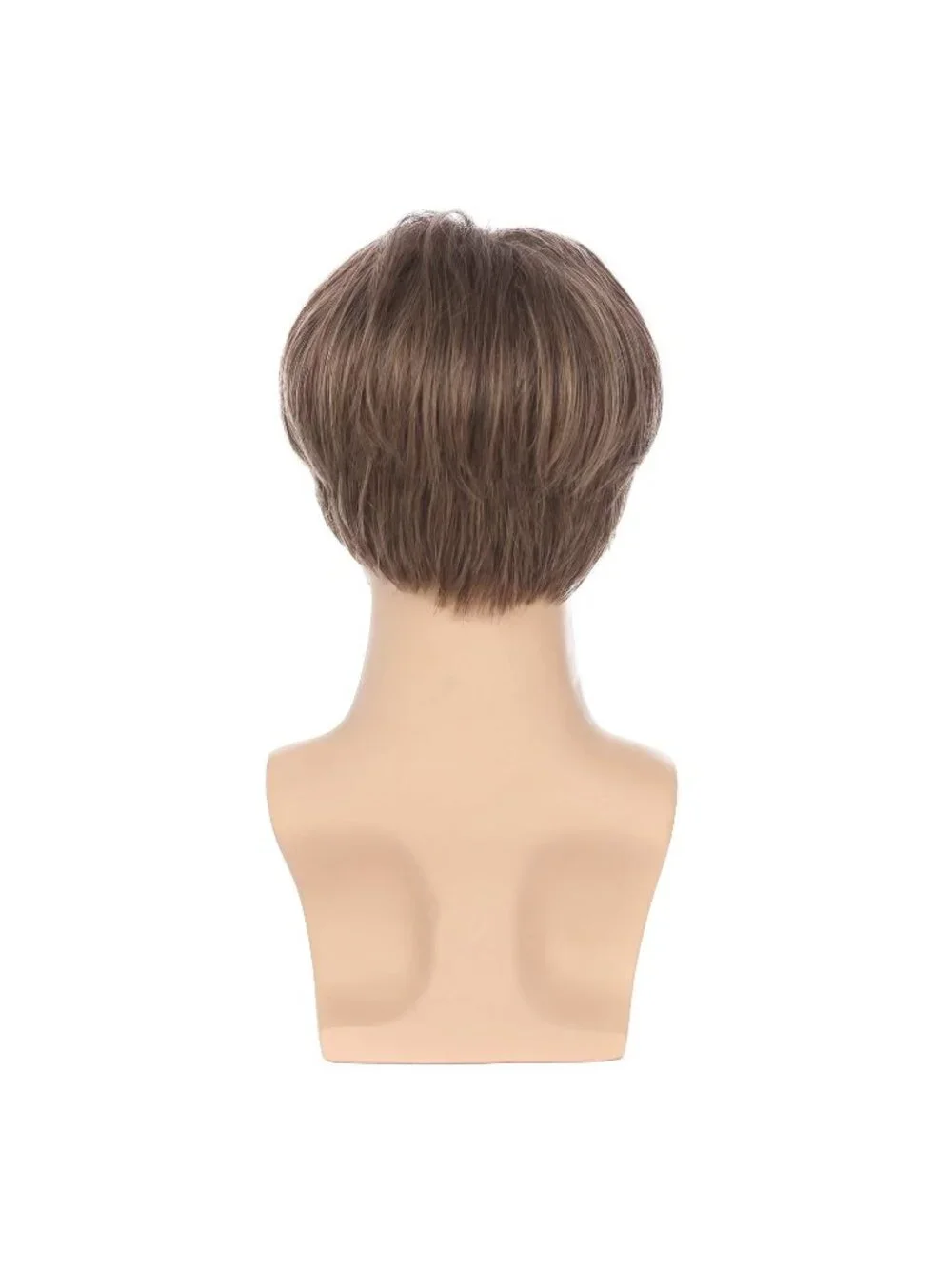 Men's Brown 1 Heat Resistant Synthetic Fiber Long Hair Retro Mullet Wigs